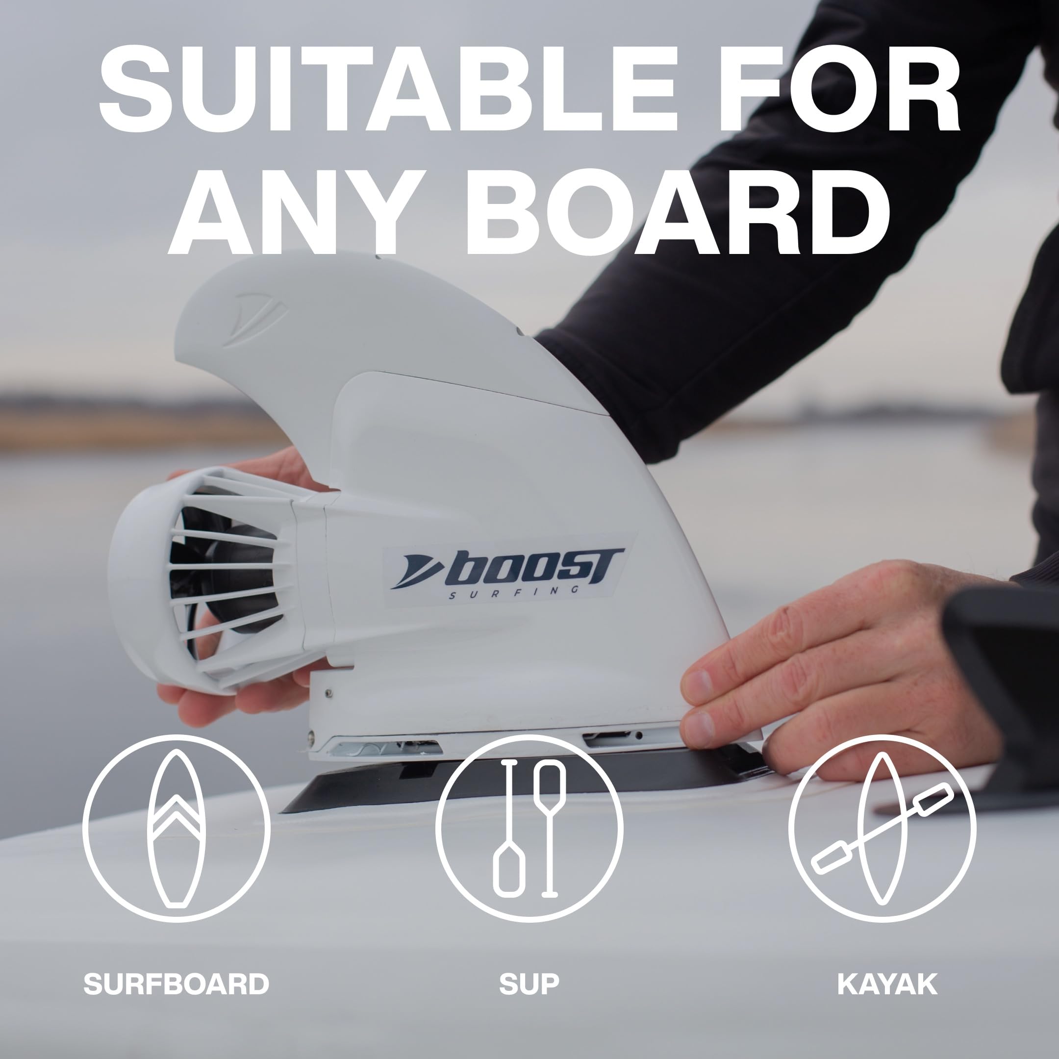 Boost Surfing Fin - Electric Motor For Surfboards, Sups And Kayaks. Lightweight, Compact, And Shockingly Resistant Electric Fin