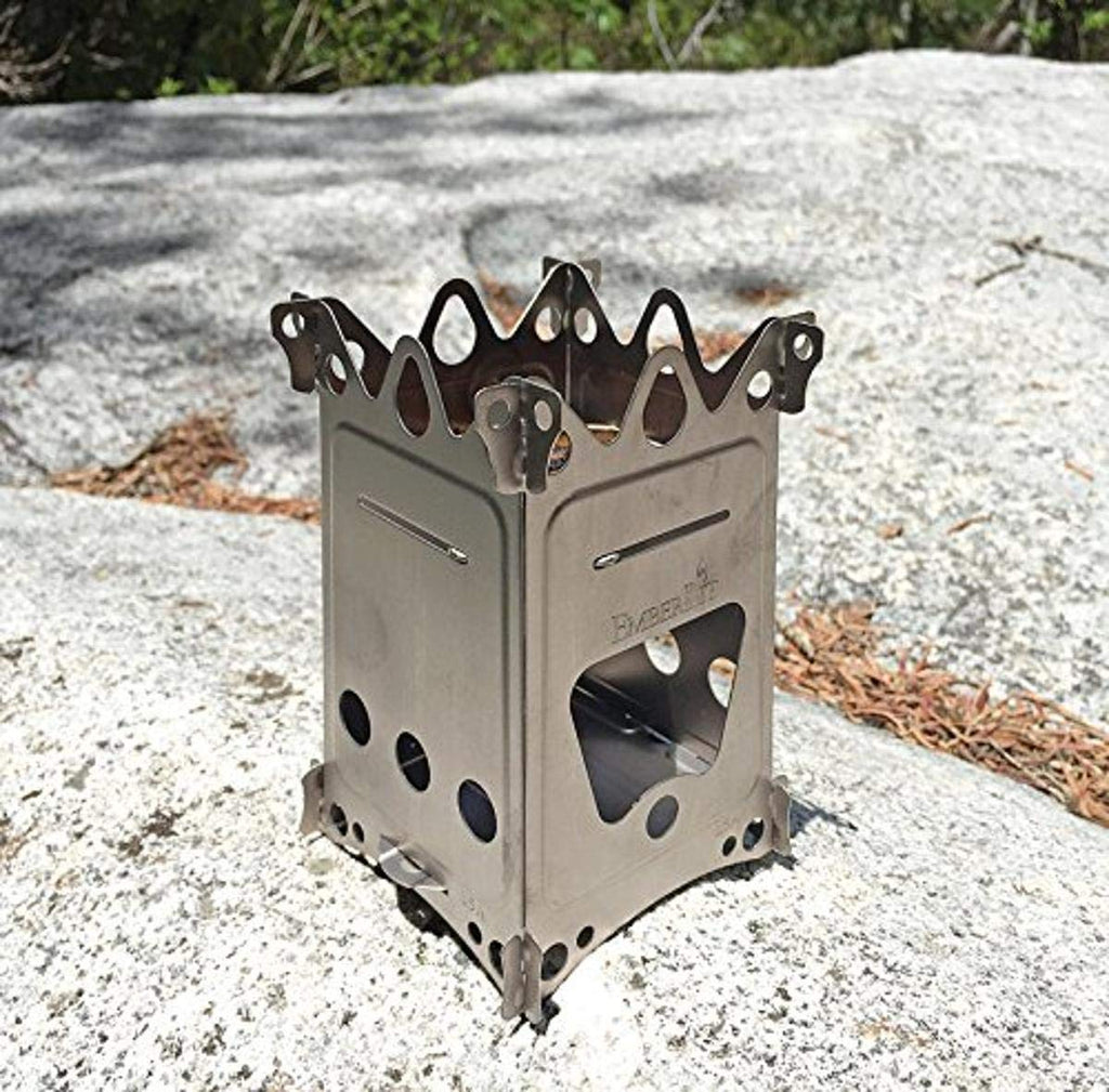 Emberlit Fireant Stainless Steel Stove- Lightweight, Multi-Fuel, Packs Flat For Hiking,Hunting, Survival Packs, And Camping Smal