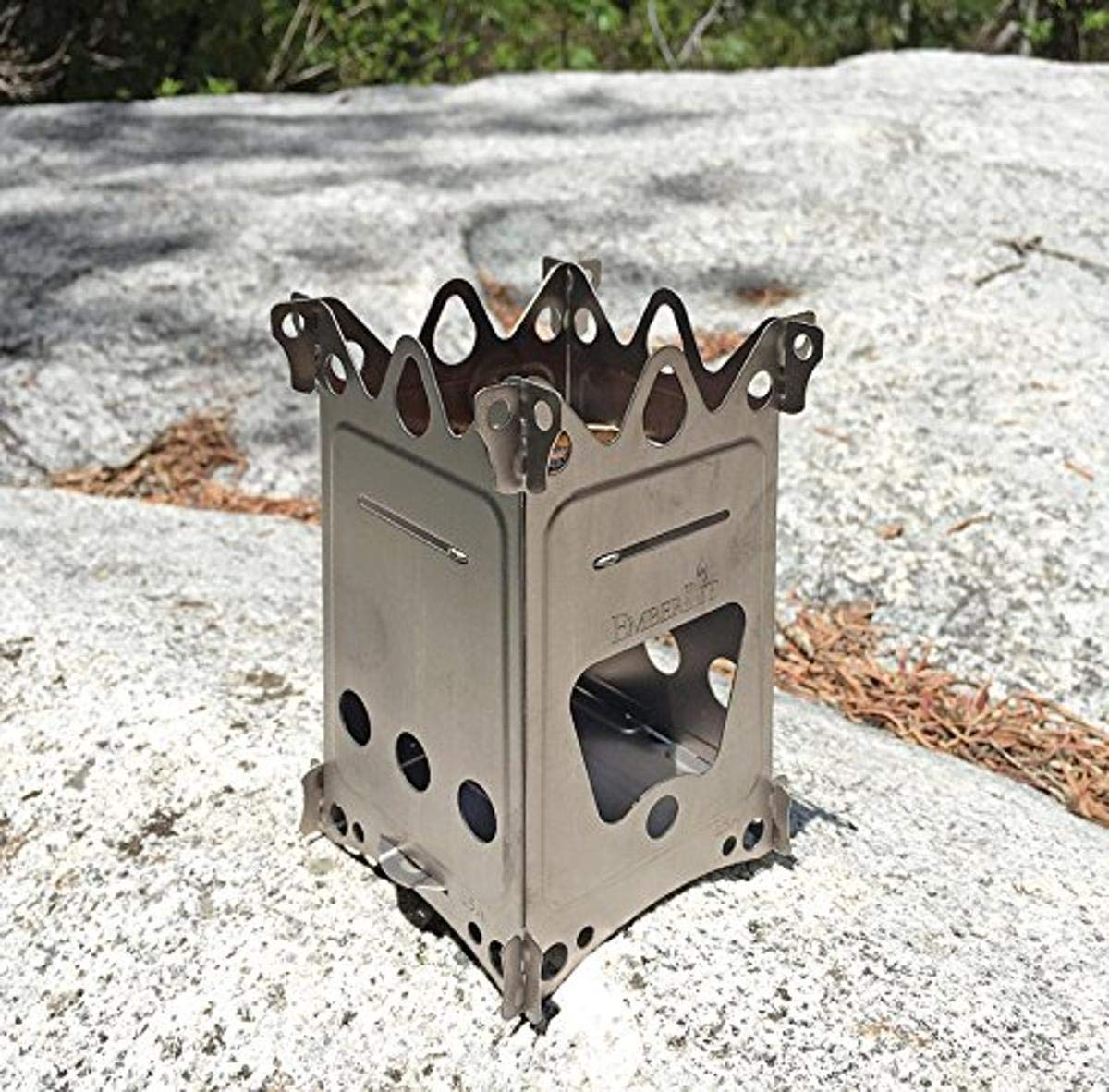 Emberlit Fireant Stainless Steel Stove- Lightweight, Multi-Fuel, Packs Flat For Hiking,Hunting, Survival Packs, And Camping Smal