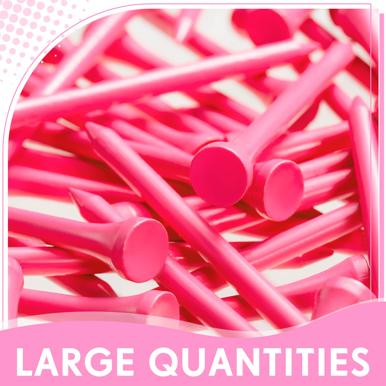 Jenaai 200 Pcs Golf Tees Bamboo Golf Tees Professional Golf Tees Bulk For Women Girls Golf Club Accessories (3-1/4 Inch,)