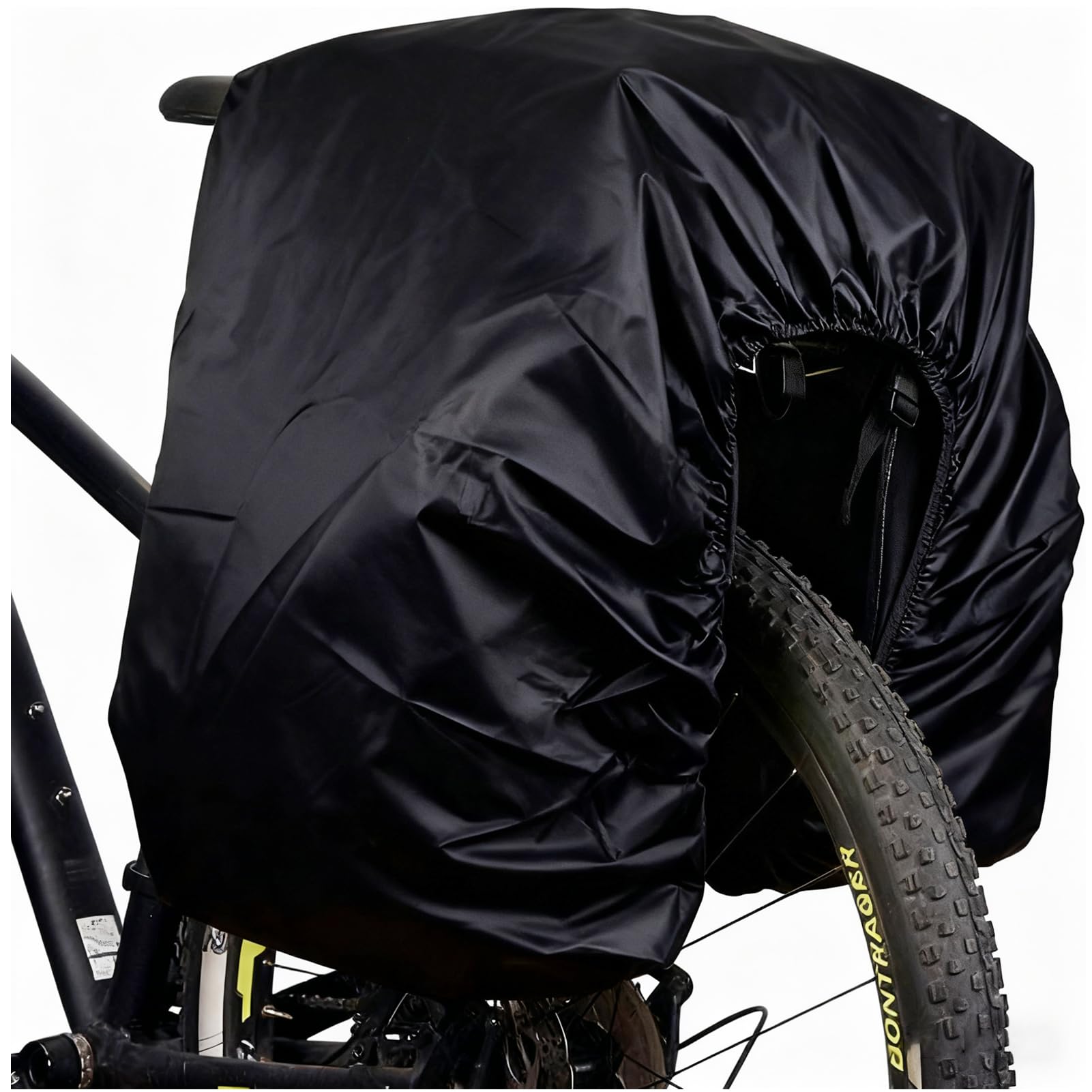 VAOLOAV 100L Bicycle Rear Rack Rain Cover Bike Trunk Bag Pannier Cover Black for Cycling