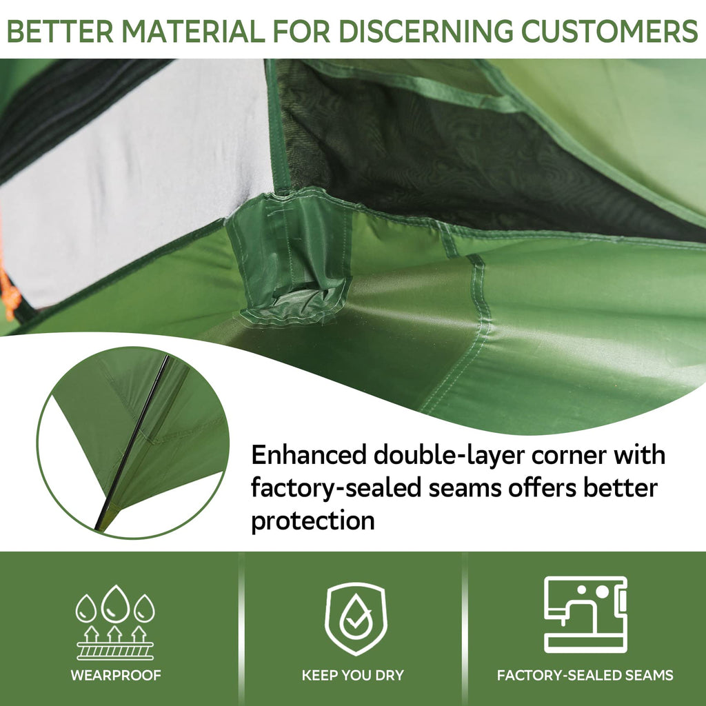 Clostnature Polaris Lightweight Backpacking Tent - 2 Person Ultralight Waterproof Camping Tent, 3 Season Large Size Easy Setup T