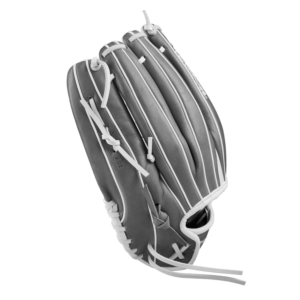 Wilson Fall 2024 A1000 T125 12.5    Outfield Fastpitch Softball Glove - White/Grey, Left Hand Throw