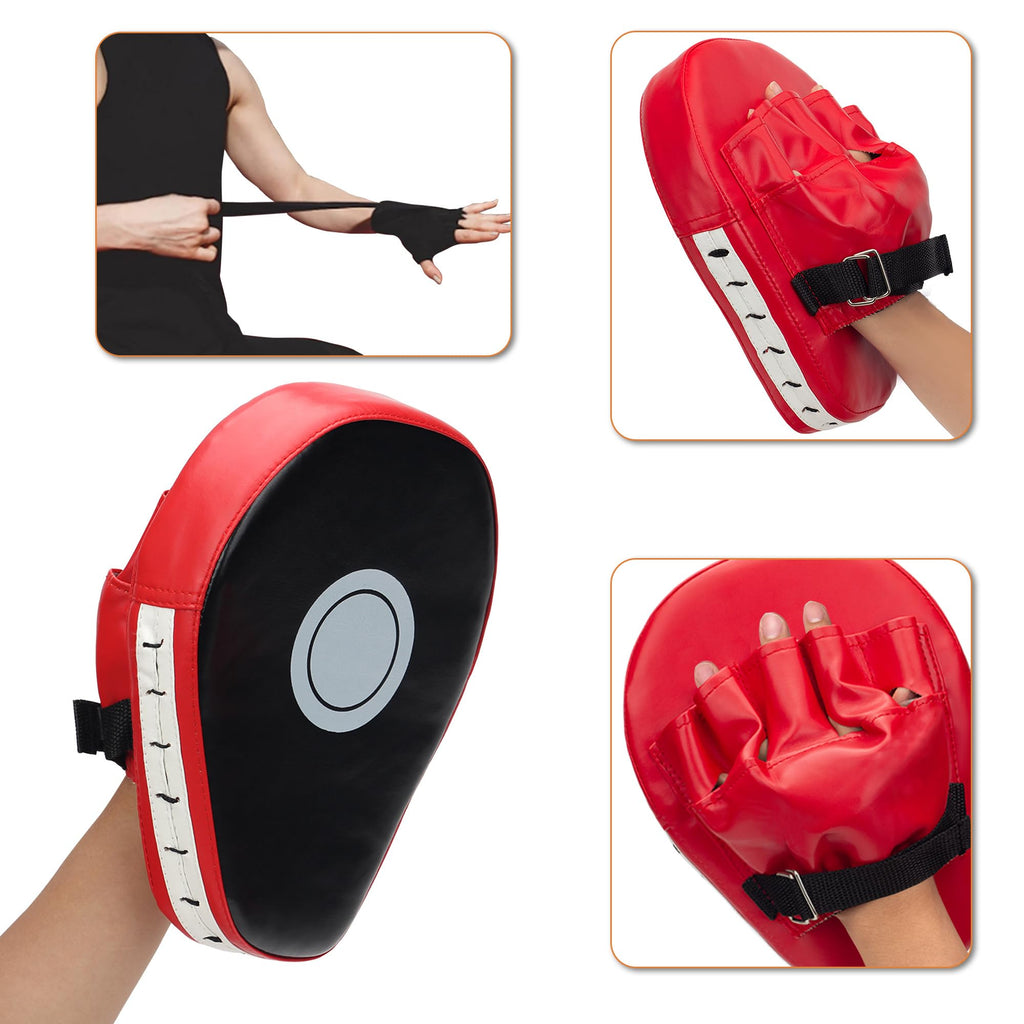 Mamxwaga 3-In-1 Boxing Gloves And Punching Mitts Set For Kids, Sports Boxing Gloves Boxing Pads With Hand Wraps, Kids Boxing Equ
