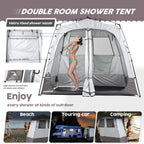 Portable Camping Shower Tent Deluxe Changing Room Easy Set Up Privacy Shelter,Large Toilet Tent With Floor Drain Design For Beac