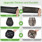 50 Portable Toilet Bags For Camping, 8 Gallon 1.3 Mil Thickened Compostable Toilet Replacement Bags For Portable Potty, Trash Ba