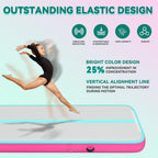 YITAHOME Air Gymnastics Mat 13ft Tumble Track Mat 4 Inches Thick Inflatable Tumbling Mat with Electric Pump & Carry Bag for Home