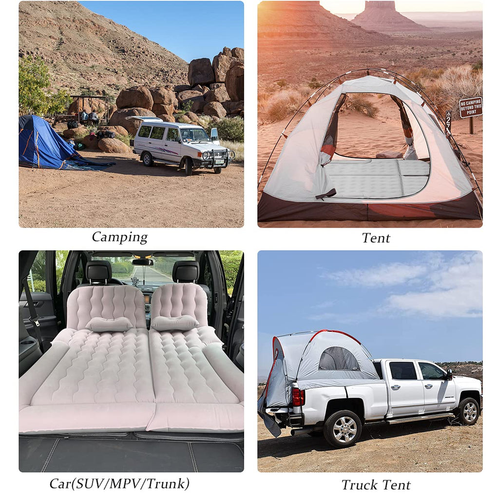 Byomostor 3 In 1 Car Air Mattress, Suv Mattress For Back Seat Cargo Area Car Mattress With Electric Air Pump-2 Support Fillers &