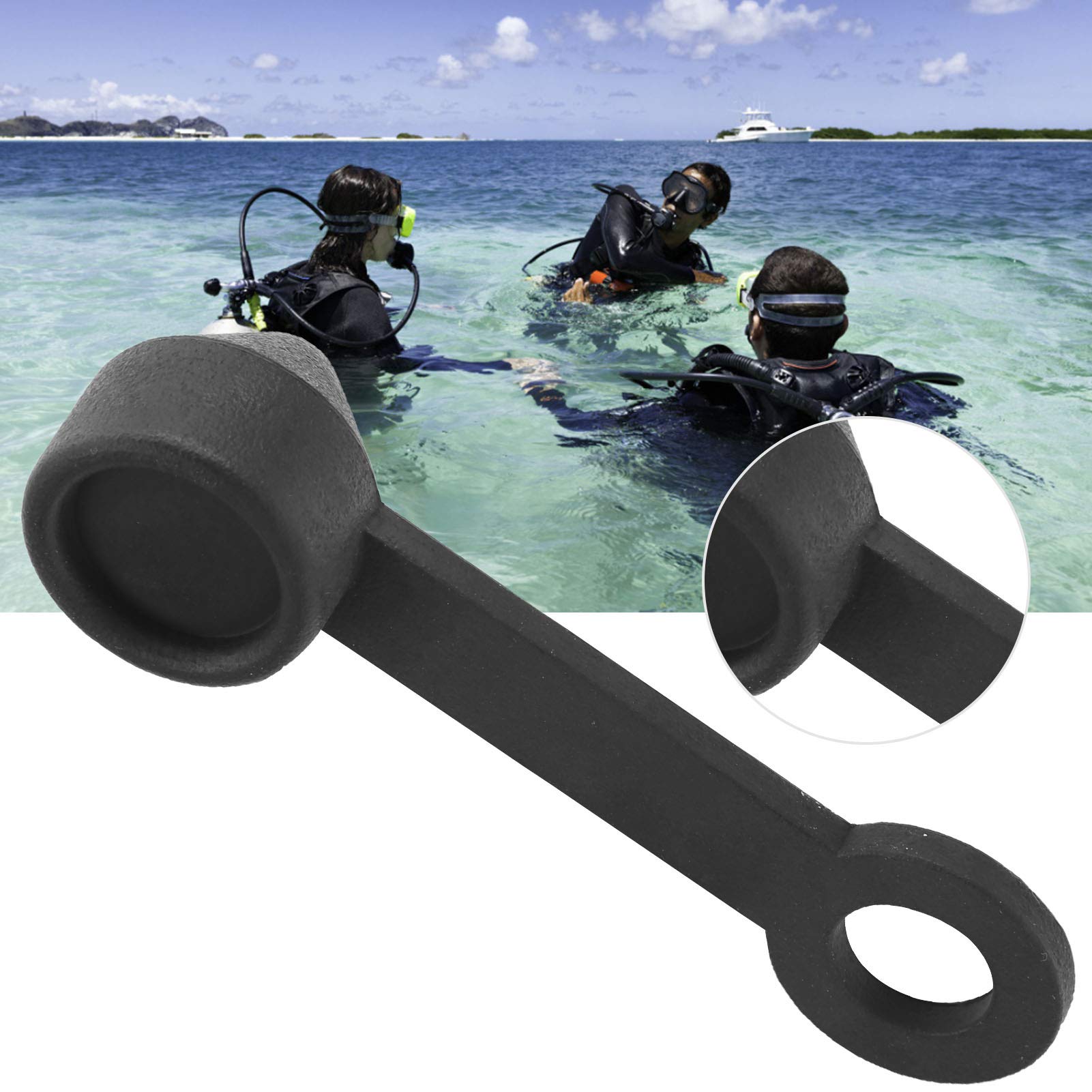 Rubber Dust Cap Cover,Scuba Regulator Dust Cover, Scuba Valve Adapter Regulators Cover Black