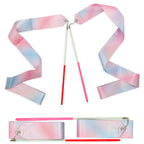Kaiyuan Dynasty 4Pcs Dance Ribbons Sparkling Dance Ribbon Streamer 78.7Inch Gymnastics Ribbon Dancer Wand Twirling Dancing Ribbo