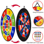 29'' Dart Board With Balls For Kids Gifts Toys For Boys Kids Age 8-12, Kids Dart Board Game With Sticky Balls Board Games For Ki