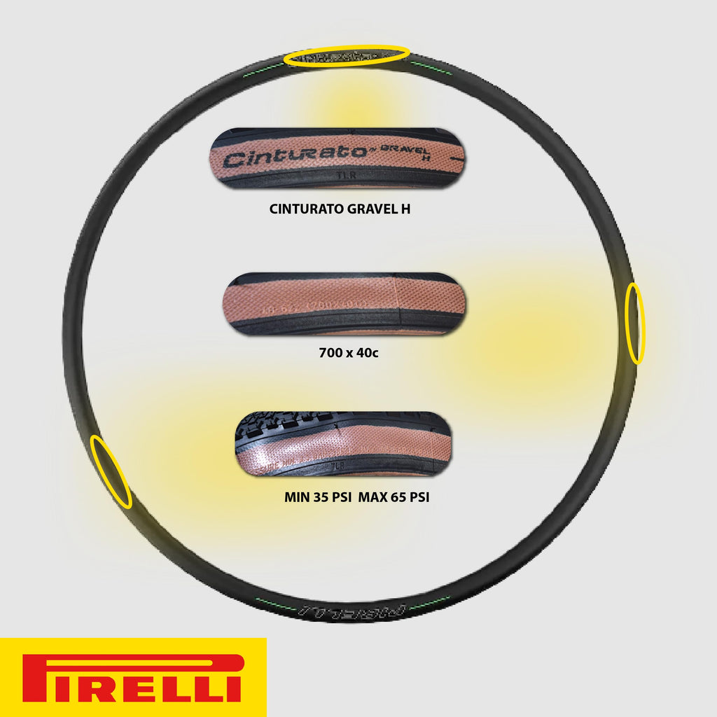 Pirelli Cinturato Gravel H Tubeless Tire Classic, 700X40