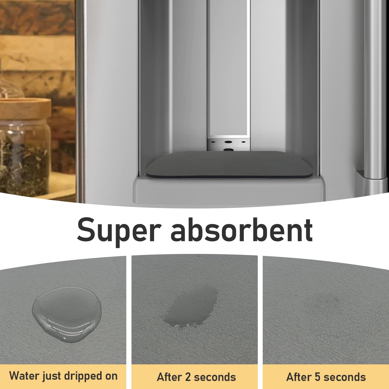 Refrigerator Drip Tray 2 Pack: Refrigerator Drip Catcher For Fridge Water Dispenser, Super Absorbent Diatomite Fridge Water Drip