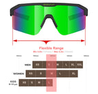 Eazyrun Green Warp Around Shield Polarized Small Narrow Cycling Sunglasses For Men, Pit Viper Baseball Fishing Ski Beach Volleyb