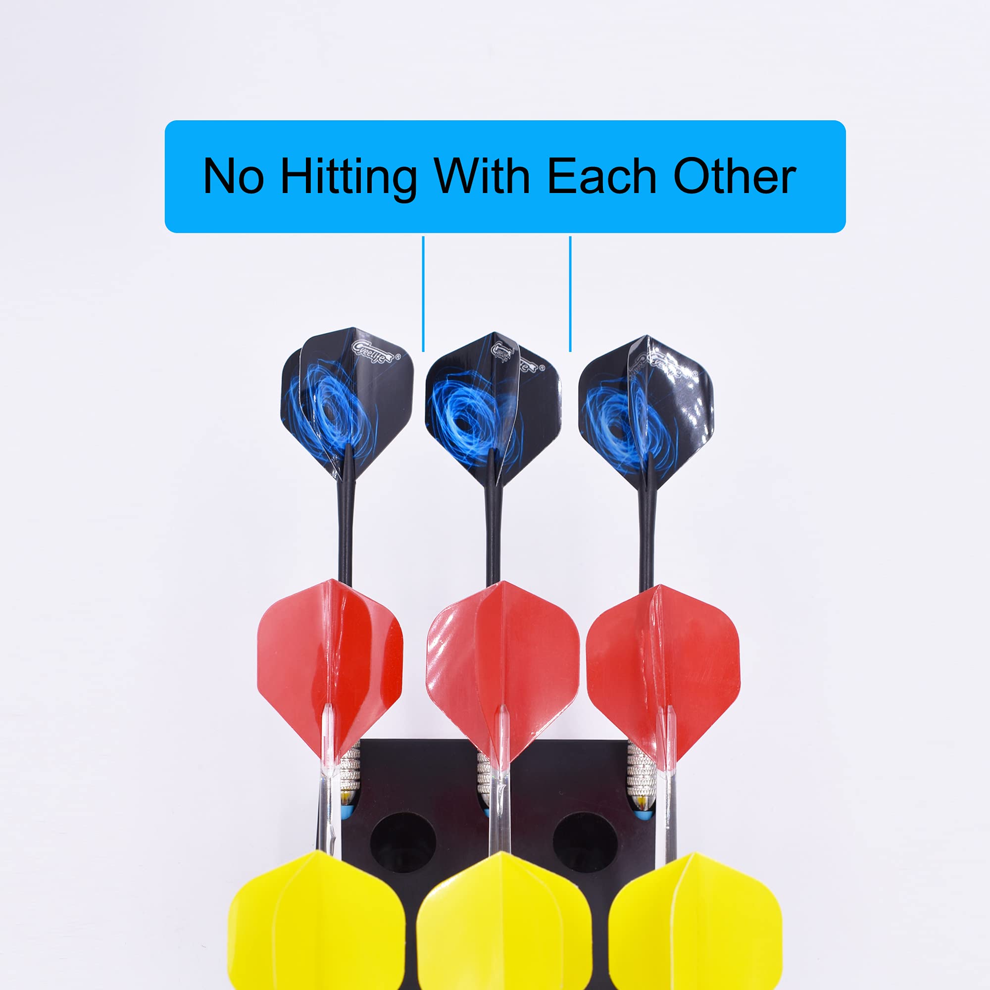 Yyst Dart Holder Wall Mount/Stand/Caddy/Display Rack Storage -Plastic -Hold 15 Steel Or Soft Tip Darts W Screws (1)