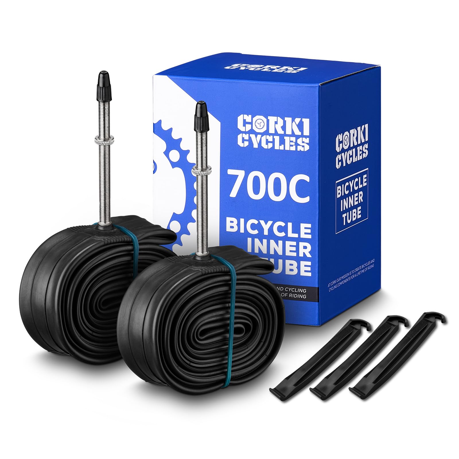 Corki Cycles 700C Bike Tire Inner Tubes 700 X 23C 24C 25C Presta Valve 80Mm, Heavy Duty 28 Inch Bicycle Tube For Road Gravel Fix