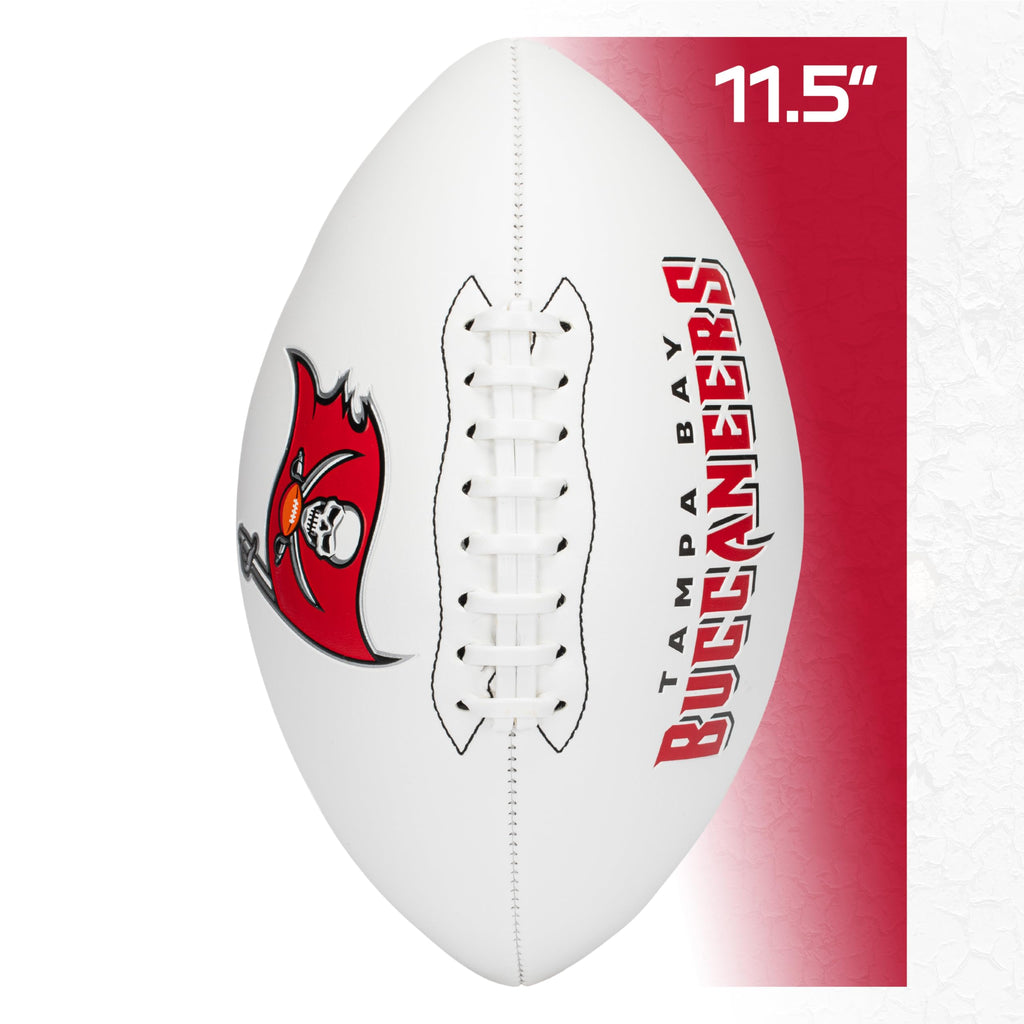 Franklin Sports Nfl Tampa Bay Buccaneers Autograph Football - Official Size White Panel Souvenir Football For Autographs + Signa