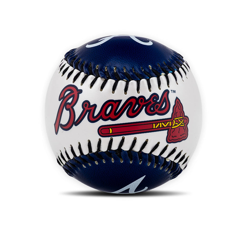 Franklin Sports Atlanta Braves Mlb Team Baseball - Mlb Team Logo Soft Baseballs - Toy Baseball For Kids - Great Decoration For D
