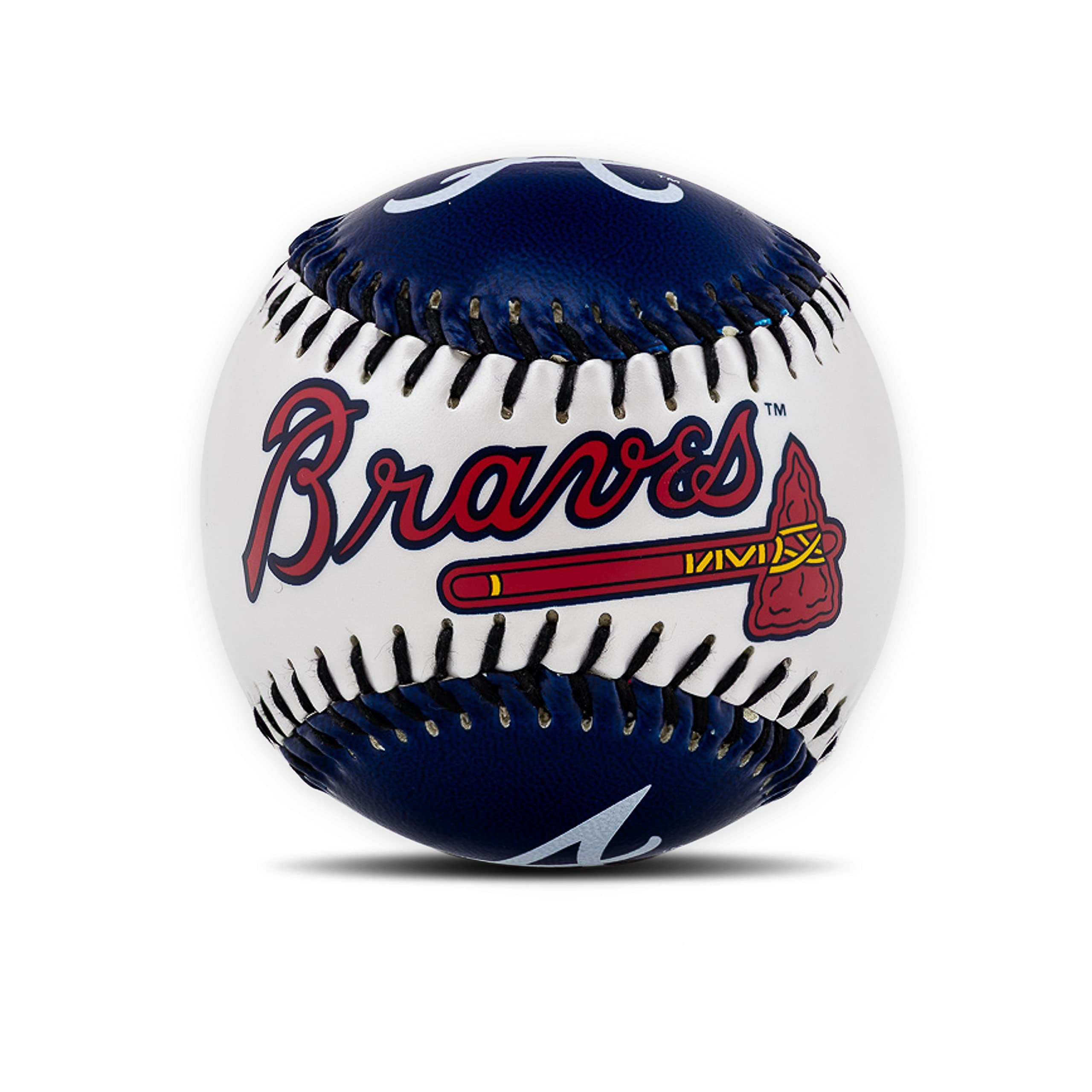 Franklin Sports Atlanta Braves Mlb Team Baseball - Mlb Team Logo Soft Baseballs - Toy Baseball For Kids - Great Decoration For D