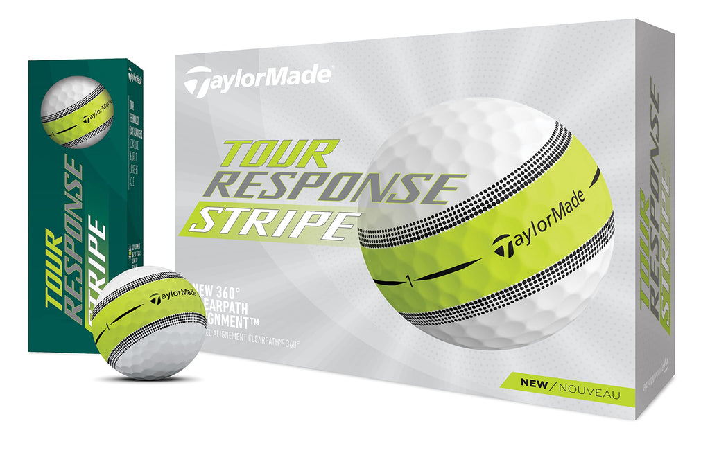 Taylormade Unisexs Tour Response Stripe Golf Ball, One Size