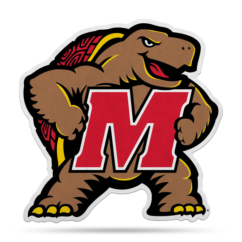 Rico Industries Ncaa Maryland Terrapins Mascot Shape Cut Pennant - Home And Living Room D  Cor - Soft Felt Ez To Hang