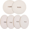 6 Pack Bowling Sanding Pads 5 Inch Grit 500 1000 1500 2000 3000 5000 Round Bowling Ball Accessories for Sanding Polishing Cleani