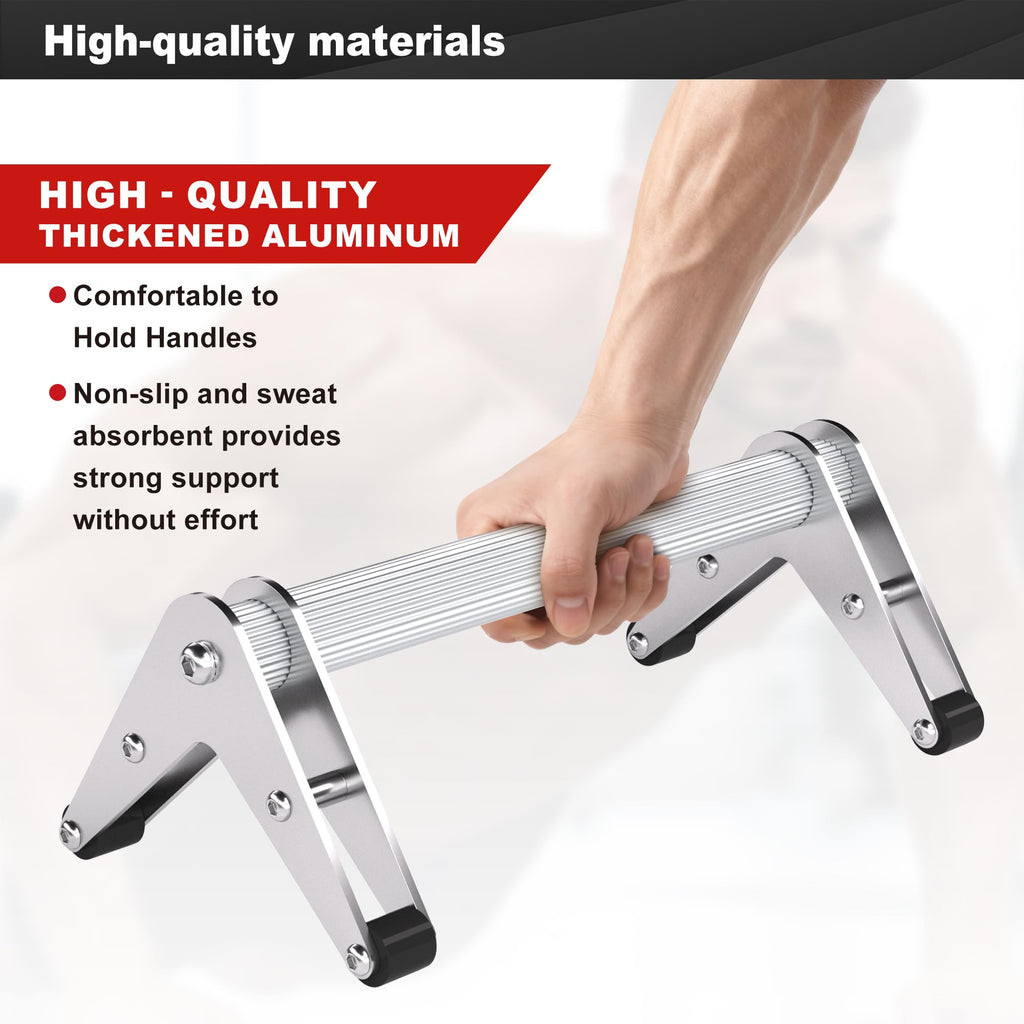 Mochantum Push Up Bar - Heavy-Duty Stainless Steel Pushup Stands with Non-Slip Base, 660LB Capacity, Portable Home Gym Equipment