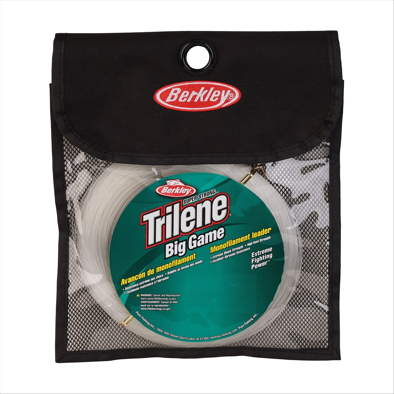 Berkley Trilene Big Game Monofilament Leaders, Clear, 130lb | 58.9kg, 110yd | 100m Fishing Line, Suitable for Saltwater Environm