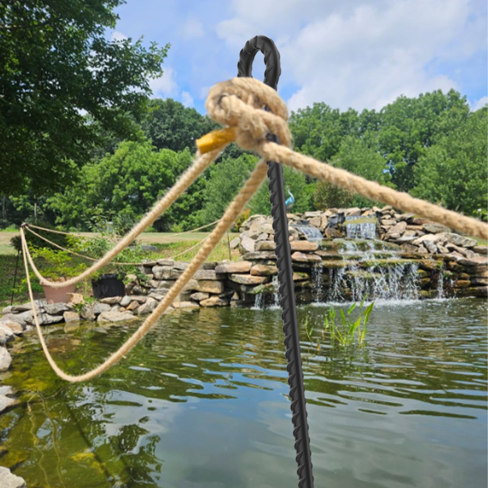 18 Inch Rebar Stakes With Loop 12 Pack Camping Tent Ground Anchors Heavy Duty 1/2 Inch Diameter Metal Tree Stakes And Supports F
