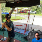 Hitzem: Baseball Net & Softball Net - Hitting/Pitching Net - Practice Batting Net Attaches And Hangs On Garage Door - Hitting Ne