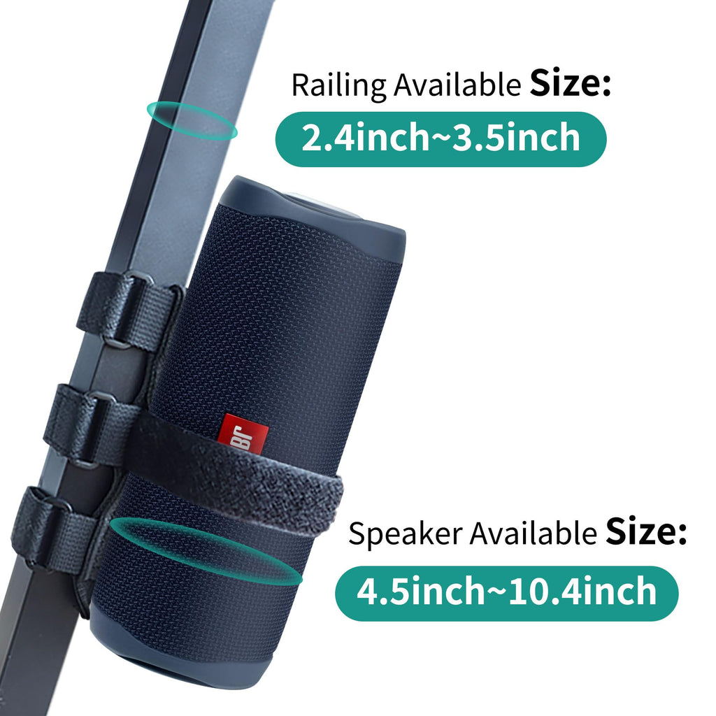 Homemount Portable Speaker Mount For Golf Cart Accessories - Adjustable Strap Fits Bluetooth Wireless Speaker Strap Attachment T