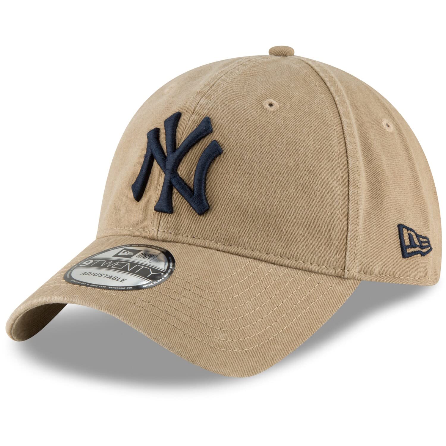 New Era Mlb Core Classic 9Twenty Adjustable Hat Cap One Size Fits All (New York Yankees Khaki)