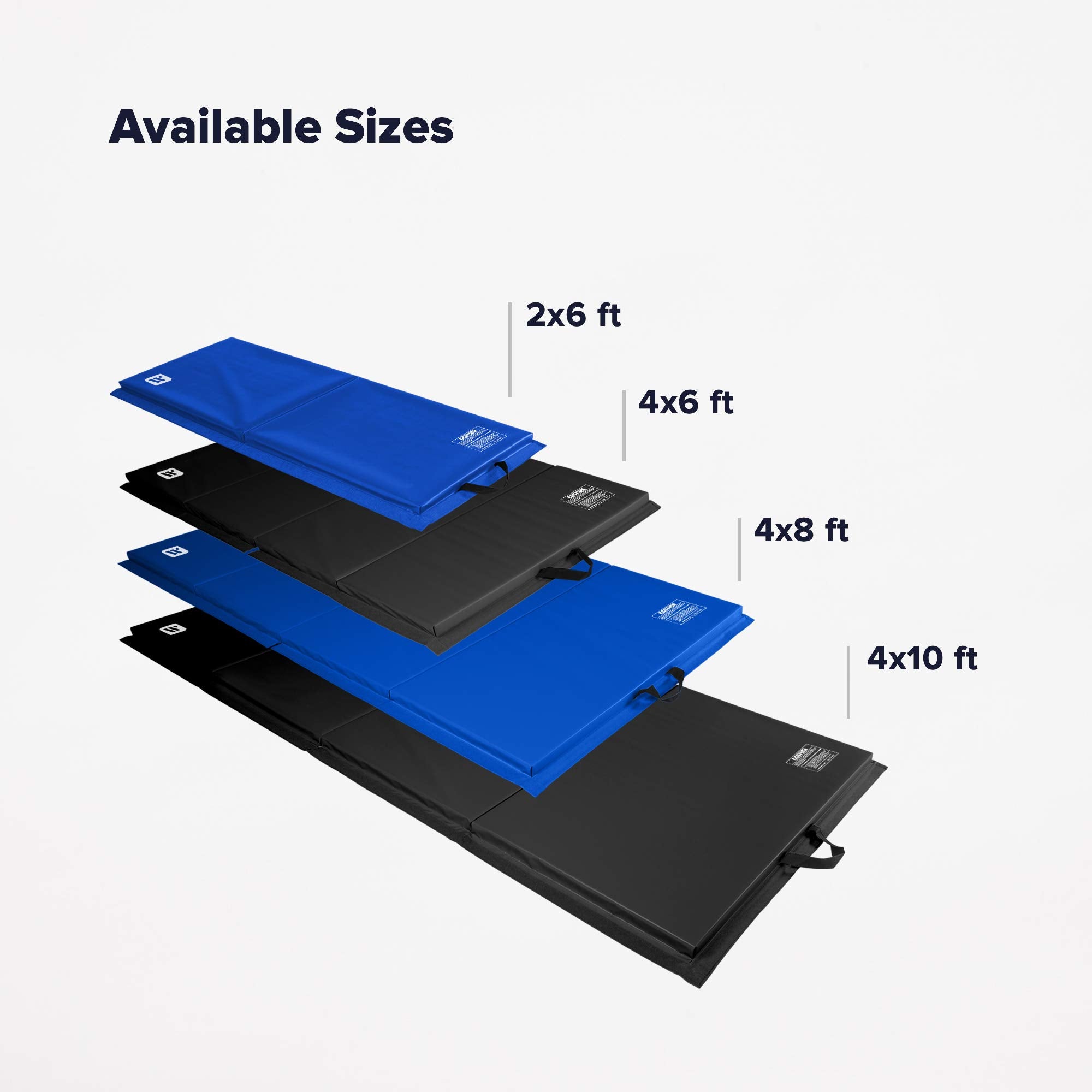 We Sell Mats 4 Ft X 6 Ft X 2 In Personal Fitness & Exercise Mat, Lightweight And Folds For Carrying, Black