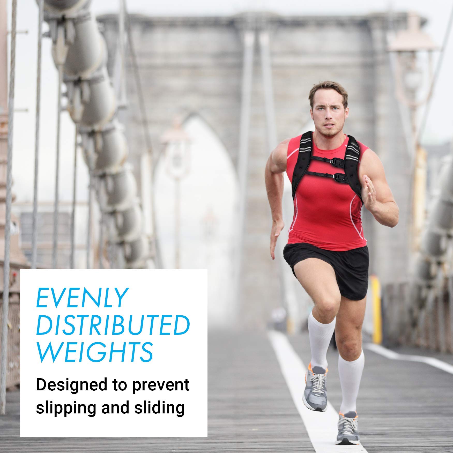 Aduro Sport Weighted Vest Workout Equipment, 4Lbs/6Lbs/12Lbs/20Lbs/25Lbs Body Weight Vest For Men, Women, Kids (25 Pounds (11.34