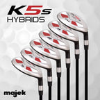 Majek Men'S Golf All Hybrid Partial Set, Which Includes: #5, 6, 7, 8, 9, Pw Senior Flex Right Handed New Utility A    Flex Club