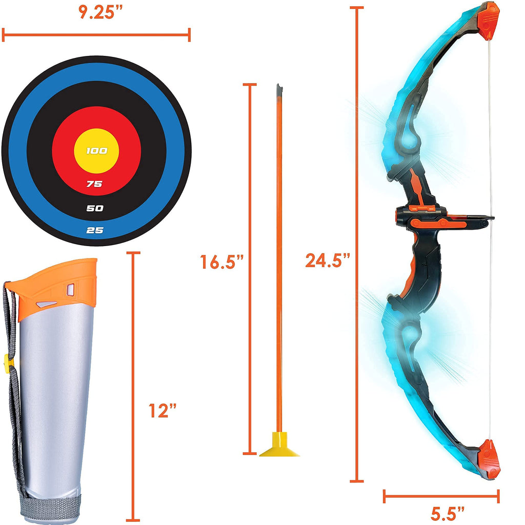 Island Genius Led Bow And Arrow Archery Set Indoor Outdoor Games Toys And Gifts For Kids Boys And Girls Ages 3 4 5 6 7 8 Years O