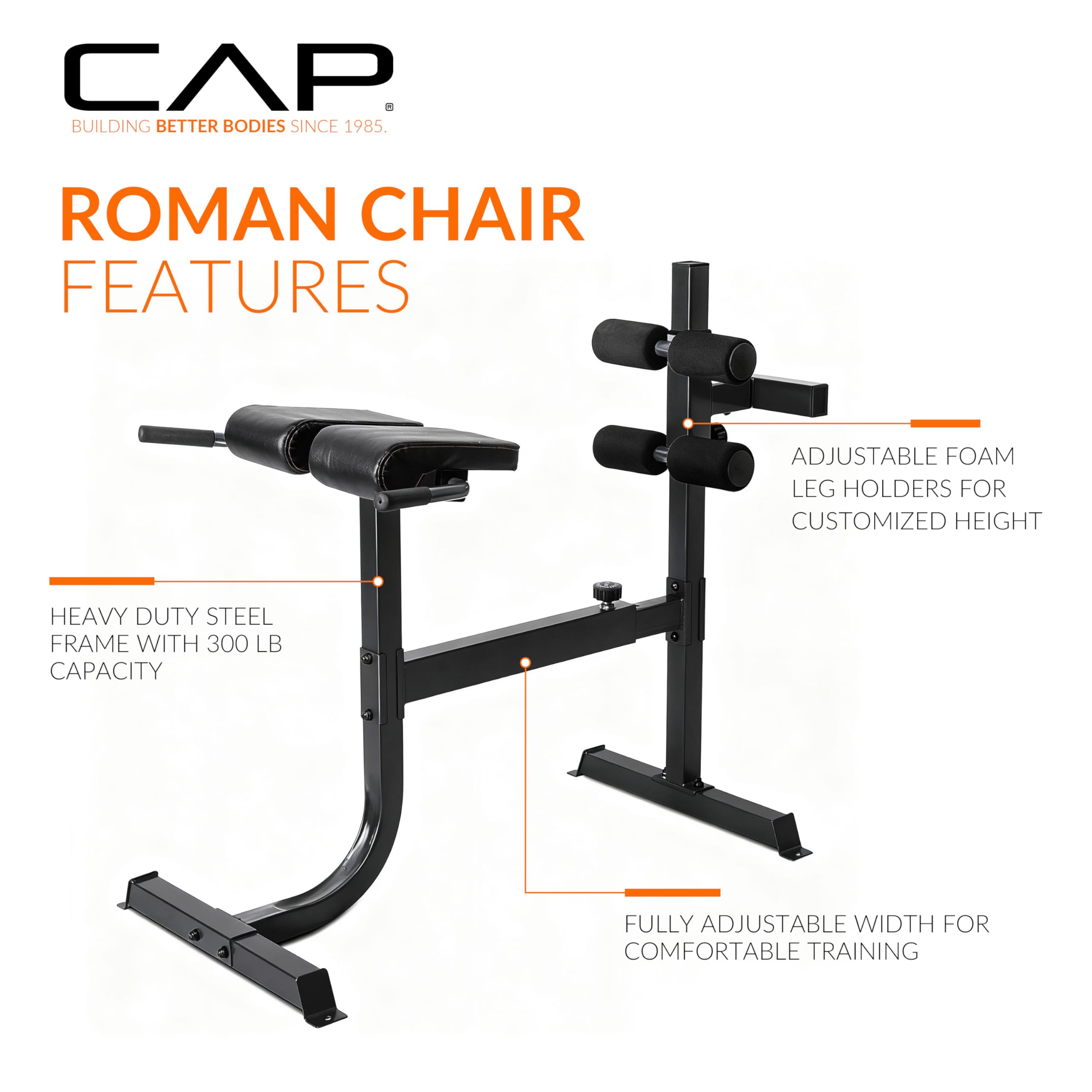 CAP Strength Roman Chair, Black