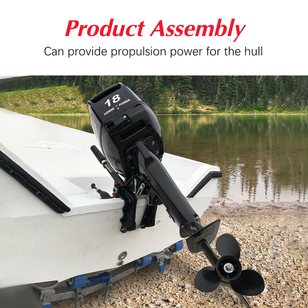 Bjtdllx Outboard Boat Motors, 2 Stroke 18Hp Outboard Motor Boat Motor, 246Cc Heavy Duty Fishing Boat Engine Marine Engine With C