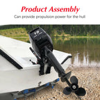 Bjtdllx Outboard Boat Motors, 2 Stroke 18Hp Outboard Motor Boat Motor, 246Cc Heavy Duty Fishing Boat Engine Marine Engine With C