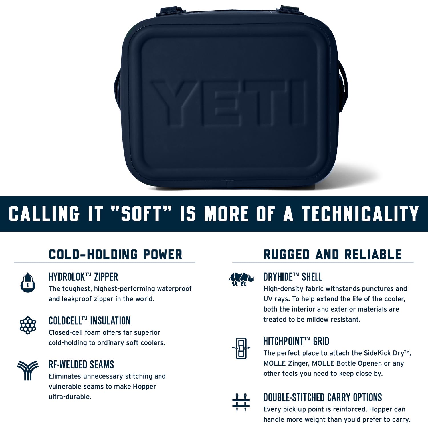YETI Hopper Flip 12 Portable Cooler, Big Wave Blue