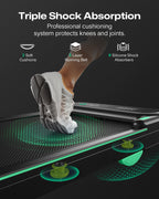 UREVO Strol 2E Smart 2-in-1 Folding Treadmill, Compact Walking Pad with Safety Handle, Plug and Play, Dual LED Display, Workout