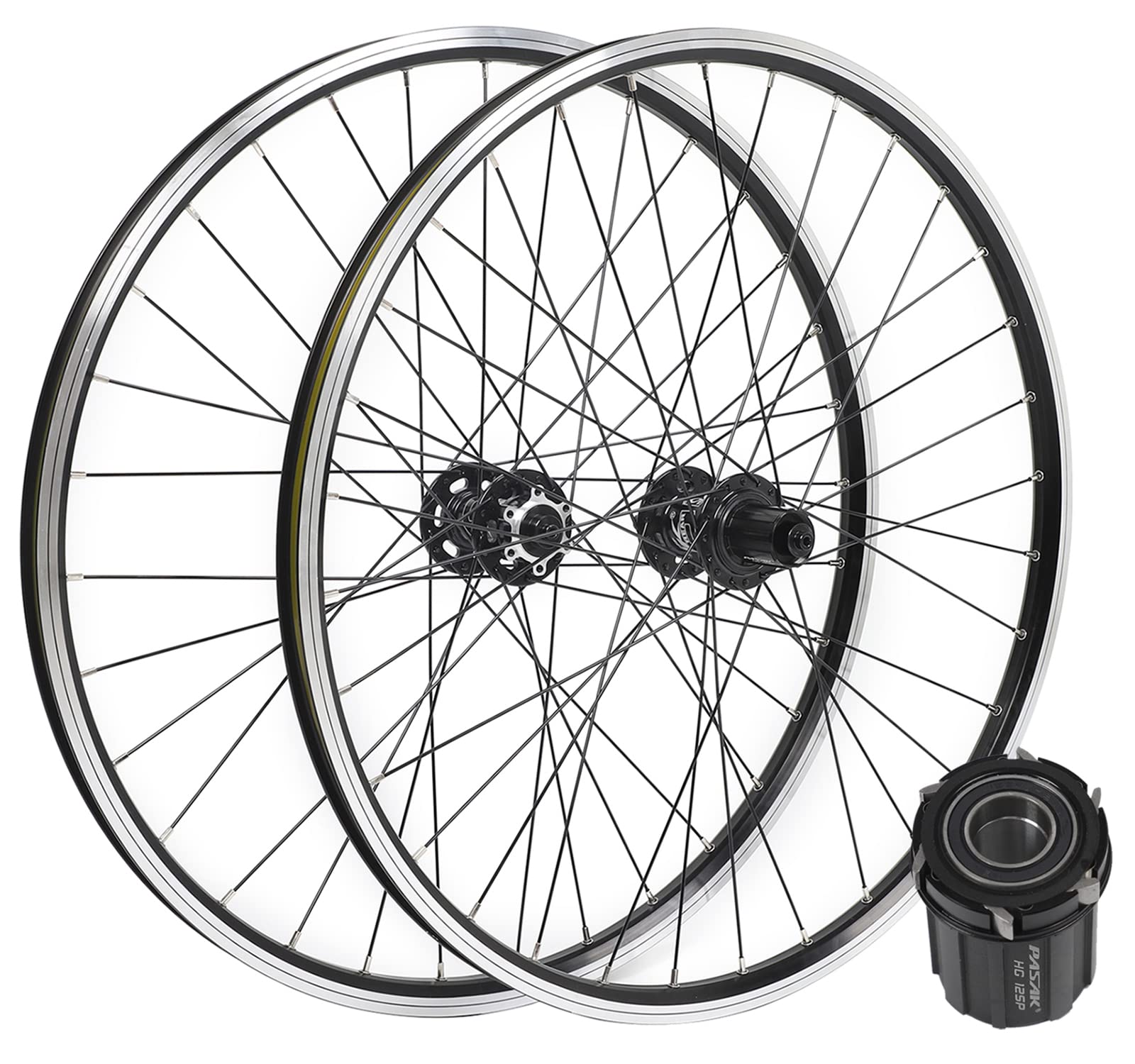 Mountain Bike Wheelset 26 Inch Disc/Rim Brake Bicycle Rims 32 Spoke MTB Front & Rear Wheel 7 8 9 10 11 Speed Cassette QR Sealed 