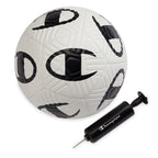 Champion Playmaker Soccer Ball (Size 5, White/Black) - 12-Panel Design, Enhanced Control, Durable TPU Cover & Butyl Bladder, for