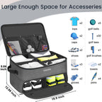 2 Layer Golf Trunk Organizer, Waterproof Car Golf Locker With Separate Ventilated Compartment For 2 Pair Shoes, Durable Golf Tru