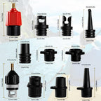 Canipha Inflatable Sup Pump Adaptor, Paddle Board Sup Valve Adapter With 9 Standard Conventional Air Pump Nozzles For Inflatable