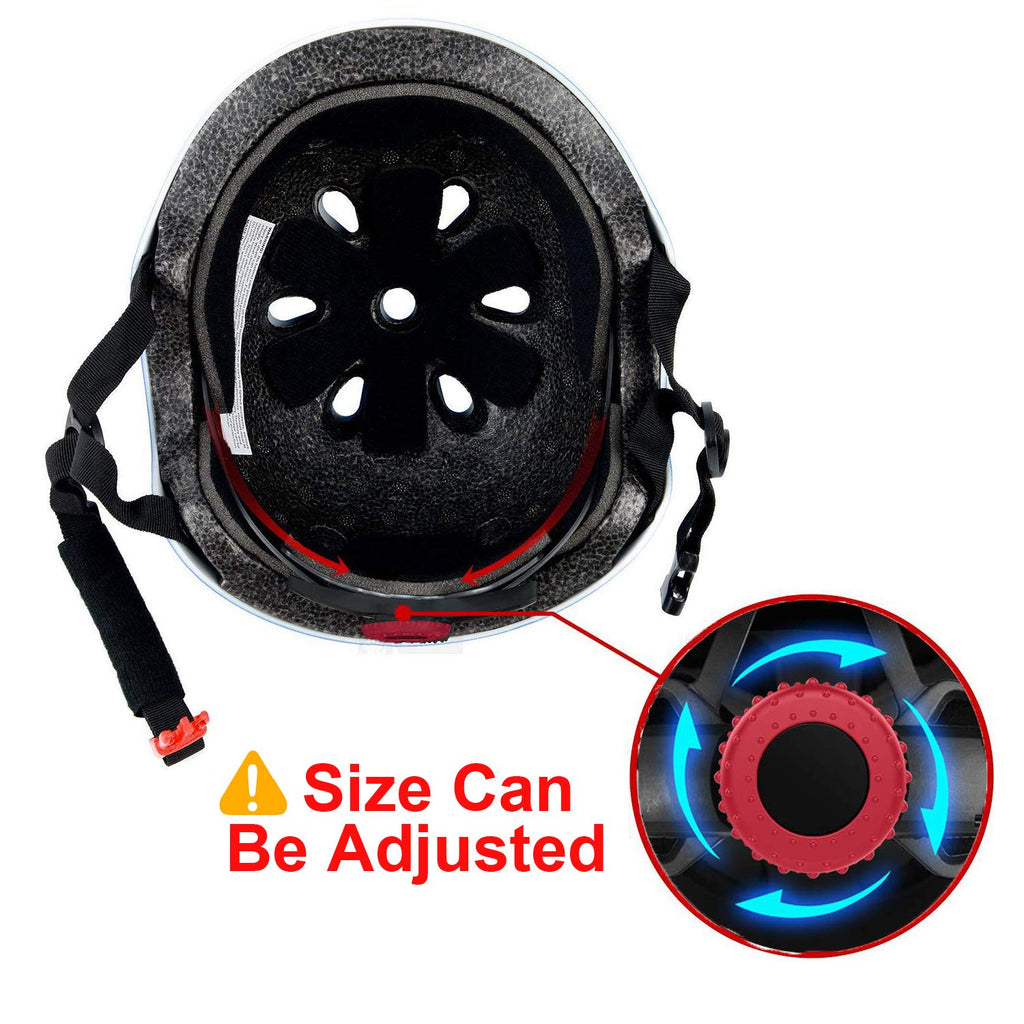 Kamugo Kids Youth Adjustable Sports Protective Gear Set Safety Pad Safeguard (Helmet Knee Elbow Wrist) Roller Bicycle Bmx Bike S