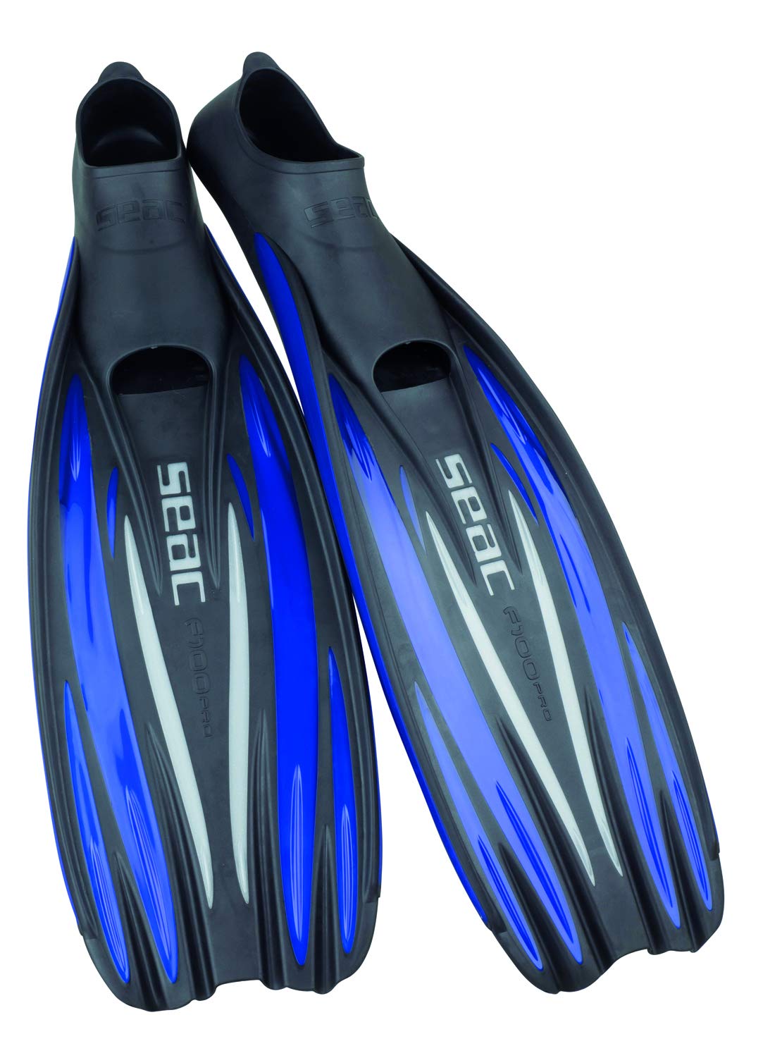 Seac F100 Pro, Ultra Light Underwater Full Foot Fin, For Diving And Snorkeling, Blue, 8 .5-9.5 Us