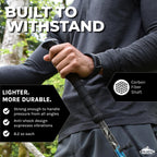 Cascade Mountain Tech Trekking Poles - Carbon Fiber Walking Or Hiking Sticks With Quick Adjustable Locks (Set Of 2), Blue