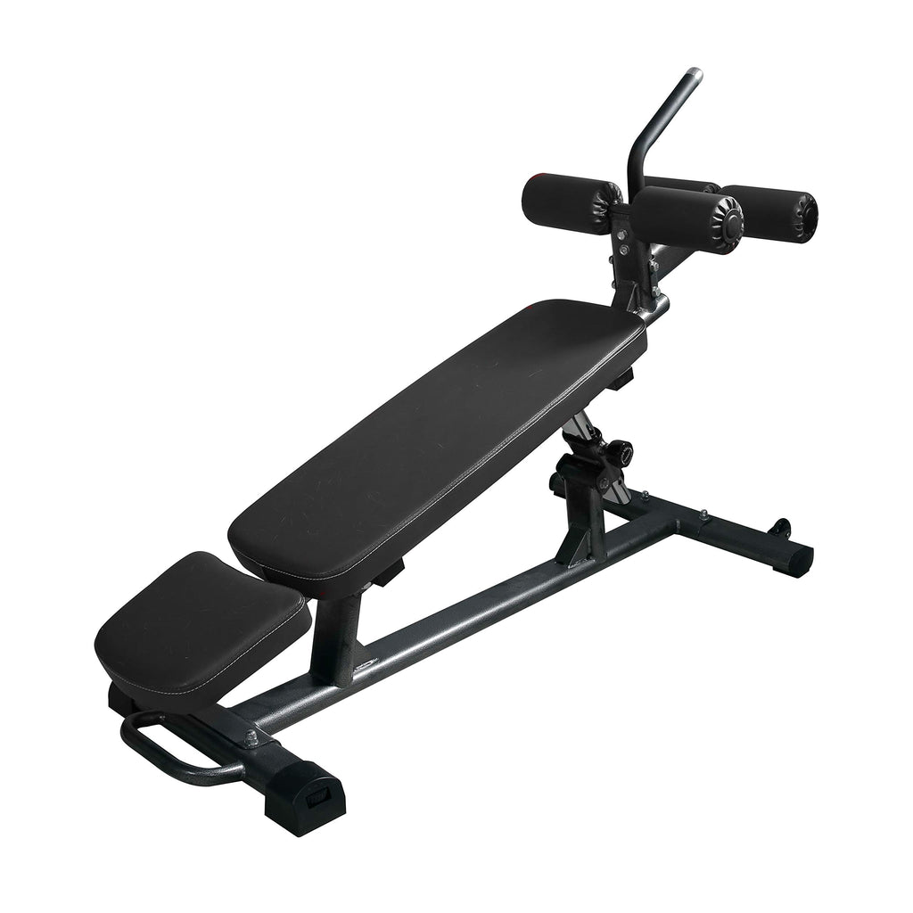 Finer Form Semi-Commercial Sit-Up Bench For Core Workouts And Decline Bench Press. Adjustable Weight Bench With Reverse Crunch H