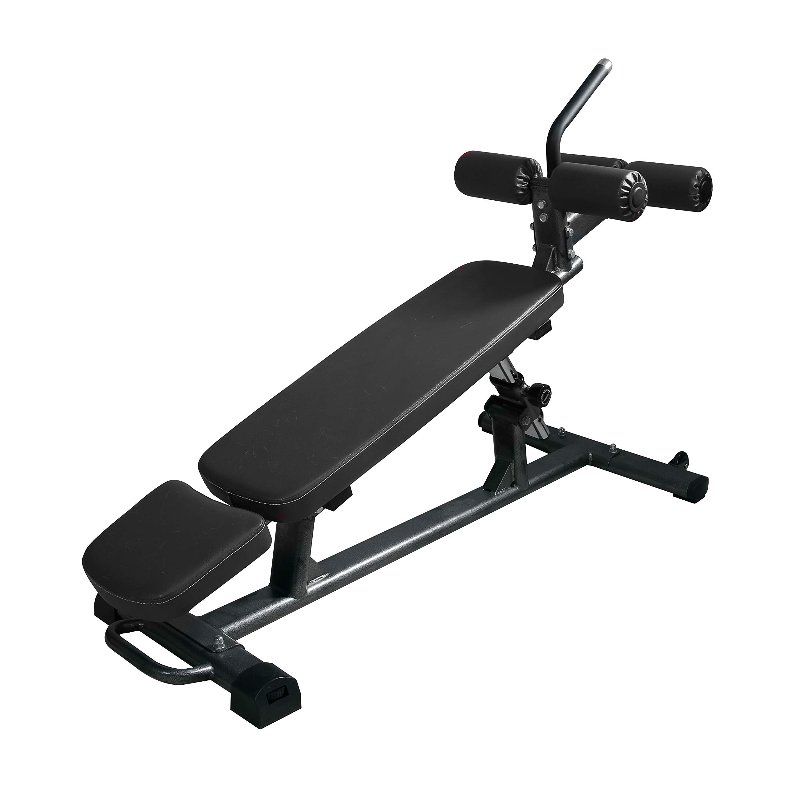 Finer Form Semi-Commercial Sit-Up Bench For Core Workouts And Decline Bench Press. Adjustable Weight Bench With Reverse Crunch H